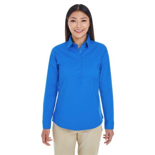 Women's Perfect Fit™ Half-Placket Tunic Dress Shirt Devon & Jones DP610W