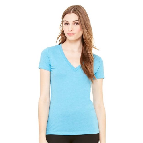 Women’s Triblend Deep V-Neck Tee BELLA + CANVAS 8435