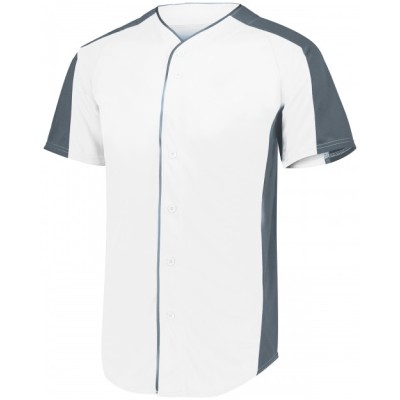 1656 Augusta Sportswear Youth Full Button Baseball Jersey