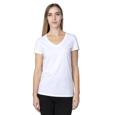 Threadfast Apparel 200RV   Ladies' Ultimate CVC V-Neck T-Shirt