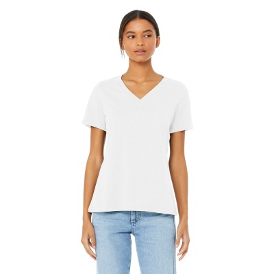 Bella + Canvas 6405CVC   Ladies' Relaxed Heather CVC Jersey V-Neck T-Shirt