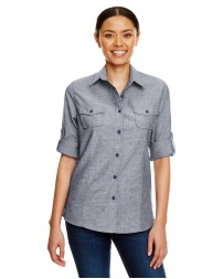 Burnside B5255   Ladies Chambray Woven Shirt