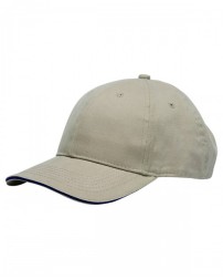 100% Washed Cotton Unstructured Sandwich Cap - Bayside BA3617 Caps