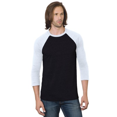Bayside BA9525   Unisex Three-Quarter Sleeve Raglan T-Shirt