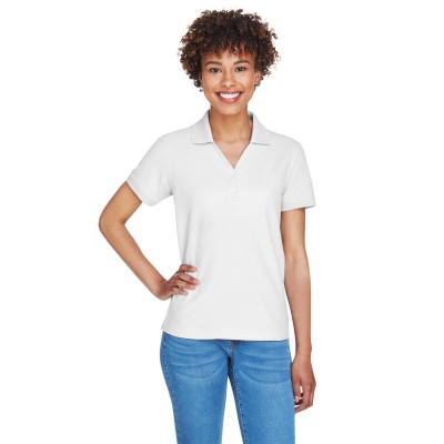 Devon & Jones D100W   Ladies' Pima Pique Y-Collar Polo