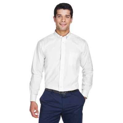 Devon & Jones D630   Men's Crown Collection Solid Oxford Woven Shirt