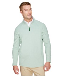 CrownLux Performance® Men's Clubhouse Micro-Stripe Quarter-Zip - Devon & Jones DG480 Mens Sweatshirts