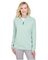 CrownLux Performance® Ladies' Clubhouse Micro-Stripe Quarter-Zip - Devon & Jones DG480W Womens Sweatshirts