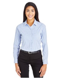 Devon & Jones DG540W   CrownLux Performance Ladies' Micro Windowpane Woven Shirt