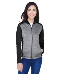 Devon & Jones DG796W   Ladies' Newbury Colorblock Melange Fleece Full-Zip