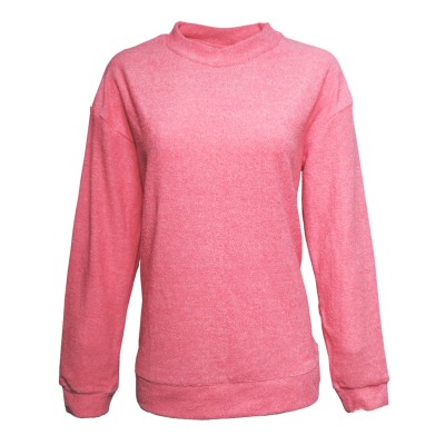 J America JA8428   Ladies' Weekend French Terry Mock Neck Crew