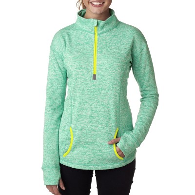 J America JA8617   Ladies' Cosmic Fleece Quarter-Zip