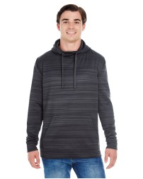 J America JA8661   Adult Odyssey Striped Poly Fleece Pullover Hood