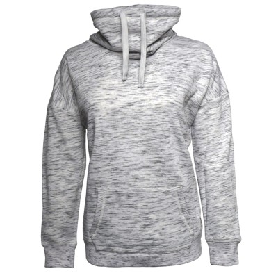 J America JA8673   Ladies' Melange Fleece Cowl Neck Sweatshirt