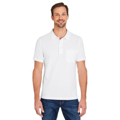 Harriton M205P   Men's Valiant Cotton Snag Protect Pocket Polo