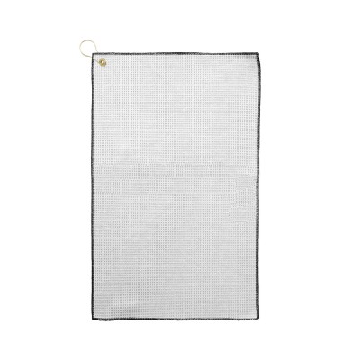 Pro Towels MW26CG   Microfiber Waffle Golf Towel with Brass Grommet & Hook