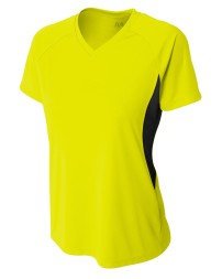 A4 NW3223   Ladies' Color Block Performance V-Neck T-Shirt