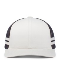 Pacific Headwear P115 Low-Profile Stripe Trucker Cap