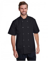 Unisex Studded Front Short-Sleeve Chef's Jacket - Artisan Collection by Reprime RP664 Chef Coats