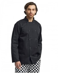Unisex Studded Front Long-Sleeve Chef's Jacket - Artisan Collection by Reprime RP665 Chef Coats