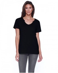 Ladies' Cotton/Modal Open V-Neck T-Shirt - StarTee ST1823 Womens T Shirts